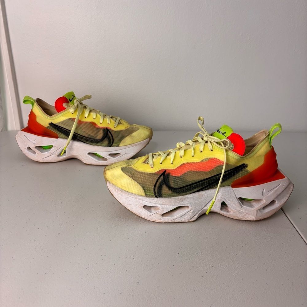 Nike Women's 7.5 Zoom X Vista Grind Chunky Sneakers Volt Green Running Track